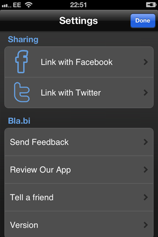 Bla.bi Preview Screen